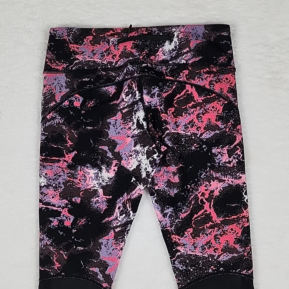 Lululemon Pink & Black Lightning Bloom Leggings